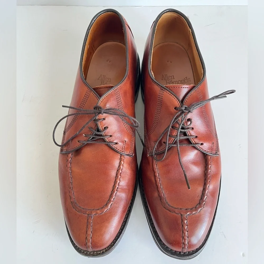 Allen Edmonds Dellwood Brown Leather Oxfords Shoes 8D